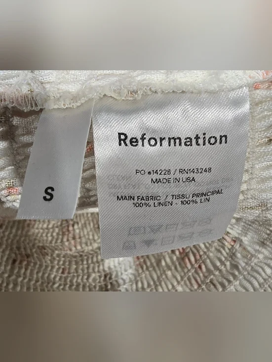 Reformation Floral Linen Haven Top Size Small - Picture 5 of 8